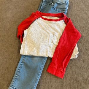 Toddler AG Jeans and AG Baseball Shirt Size 3T